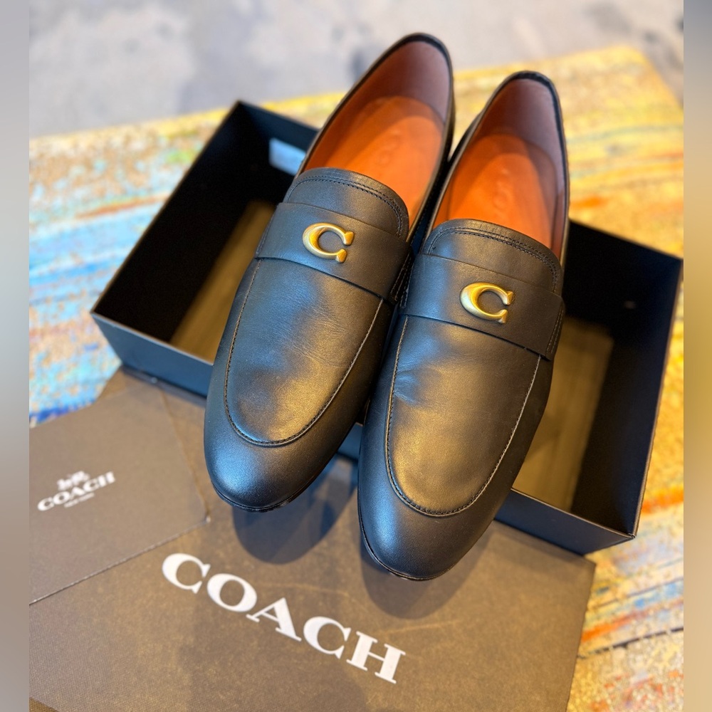 Coach Men's Sculpt C Leather Slip-On Loafers, Size 10 - Picture 4 of 11